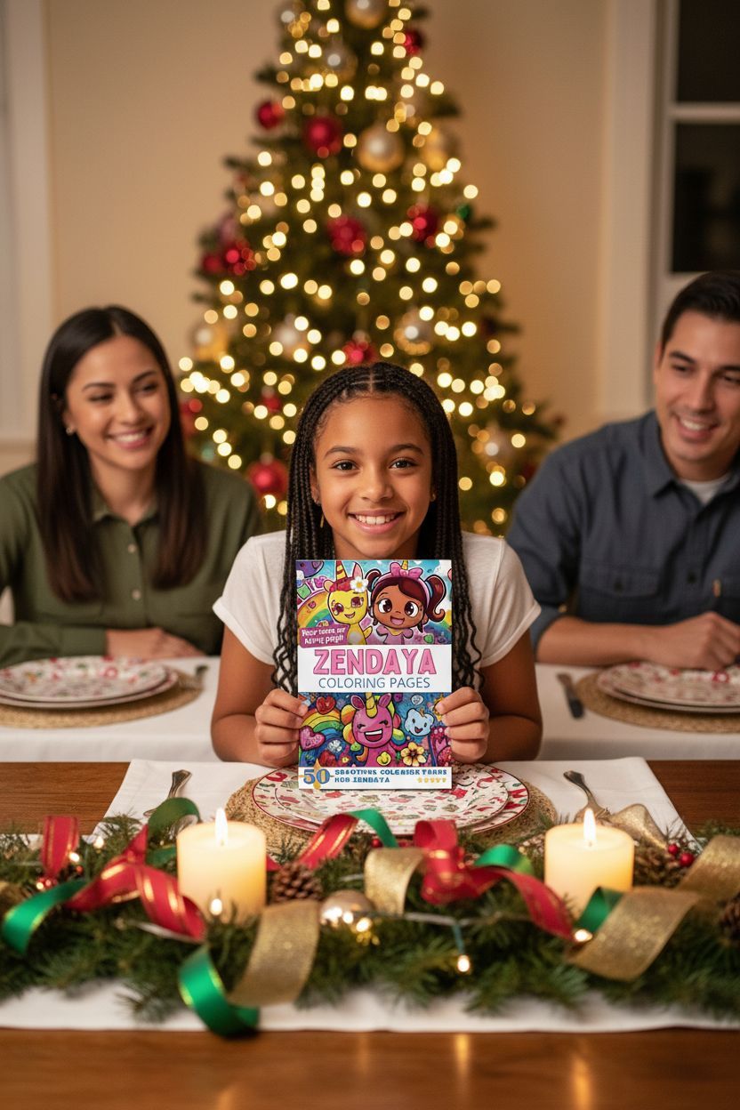 Zendaya Christmas coloring pages gift