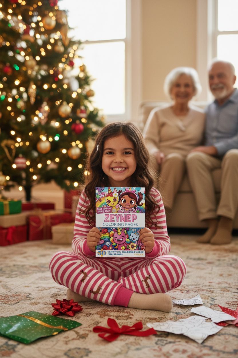 Zeynep Christmas coloring pages gift