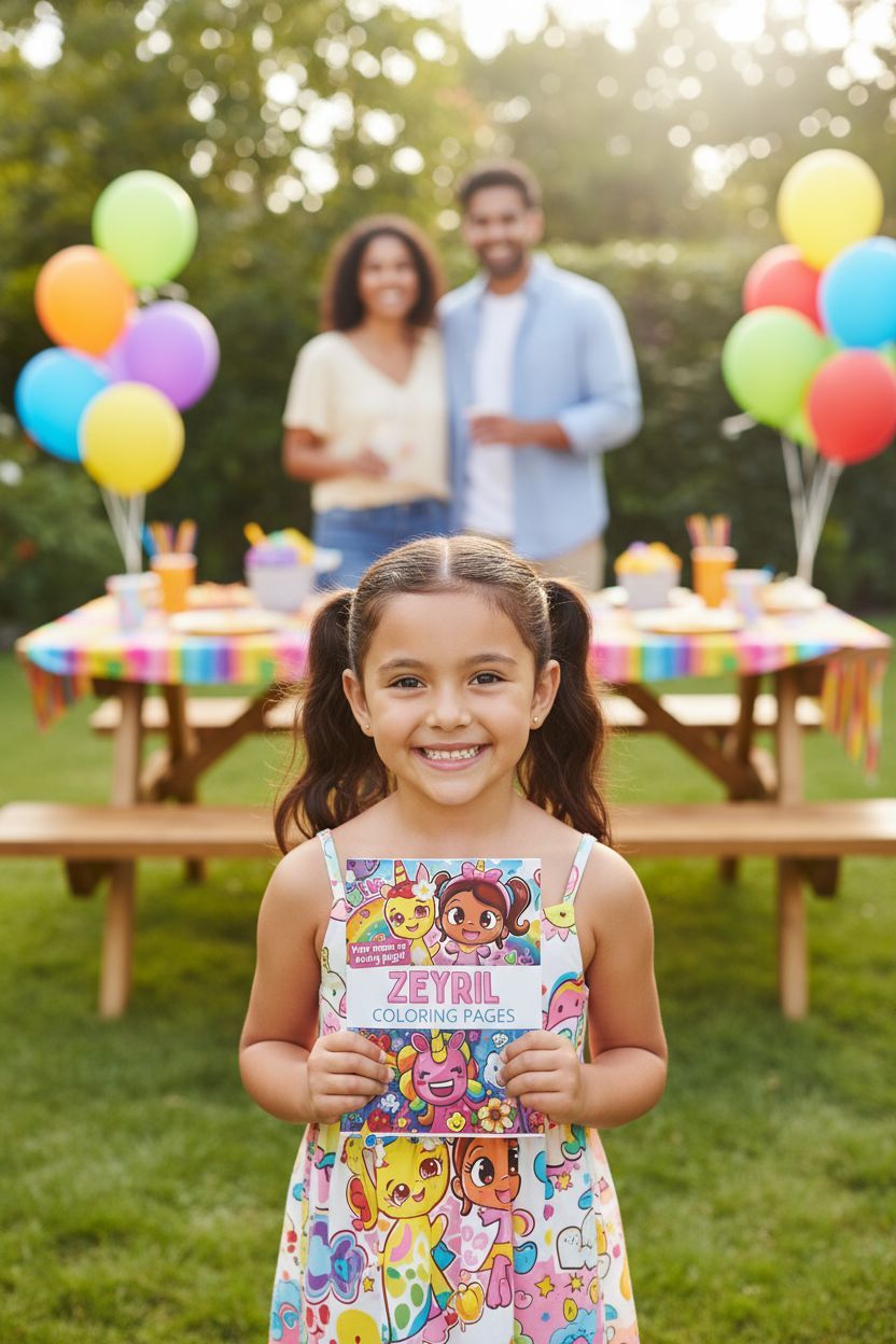 Zeyril coloring book in use