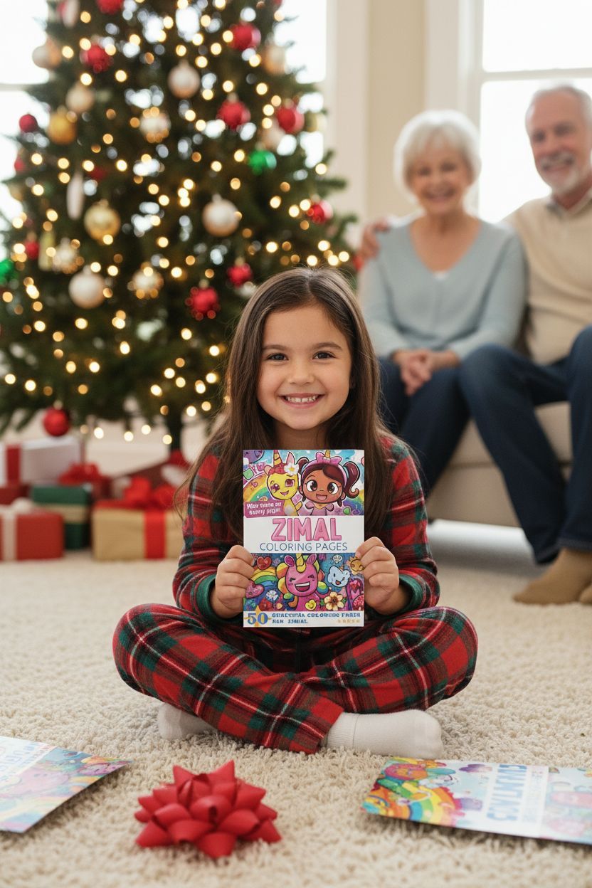 Zimal Christmas coloring pages gift