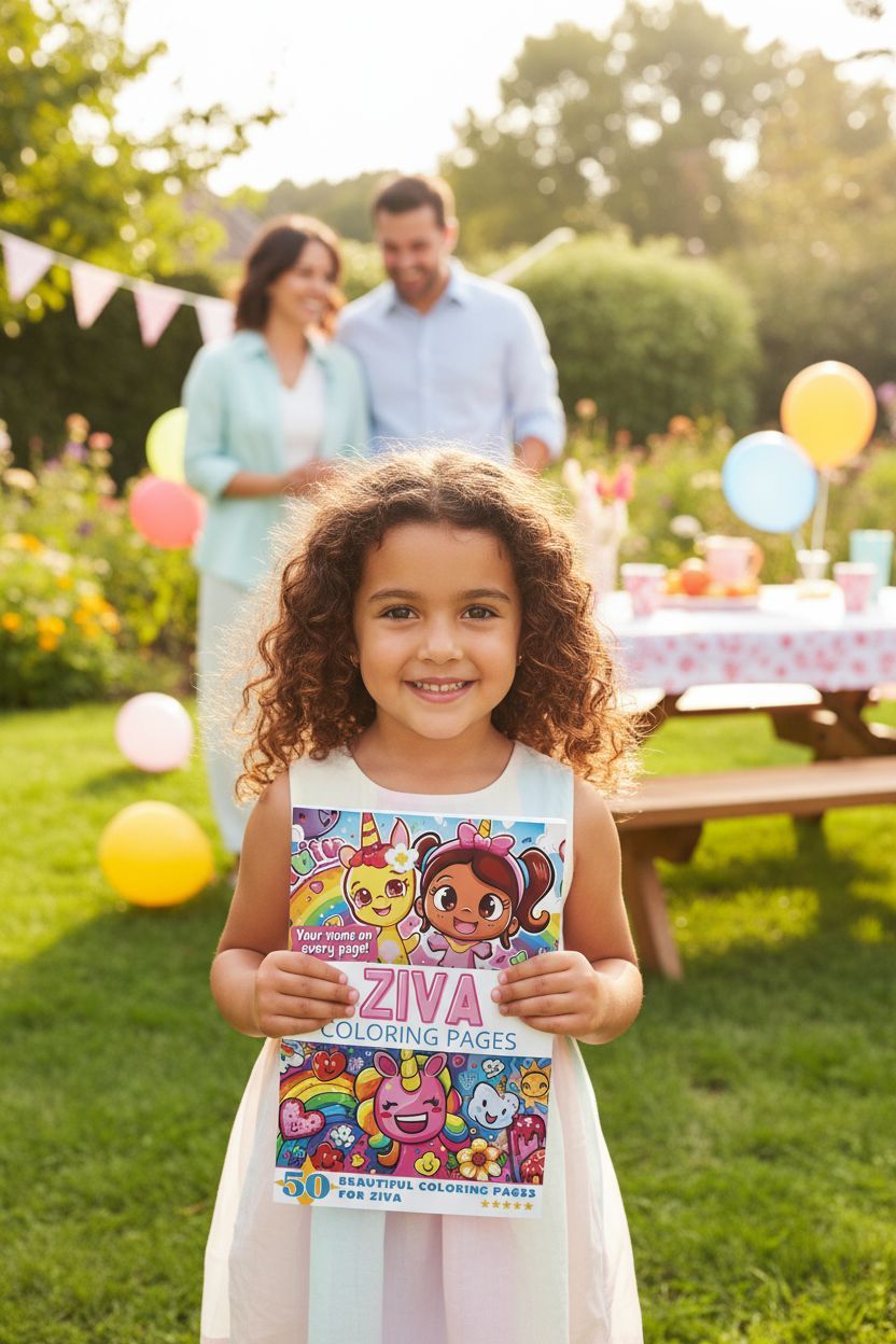 Ziva coloring book in use