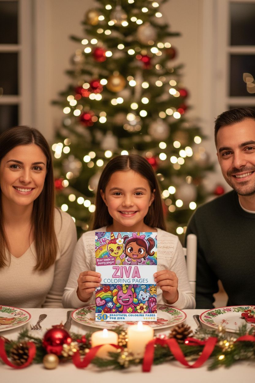 Ziva Christmas coloring pages gift