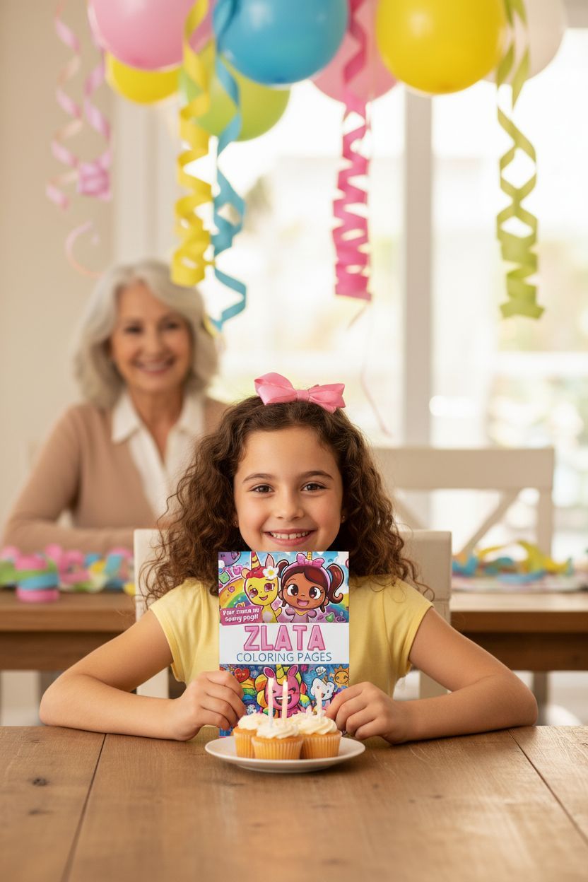 Zlata coloring book in use