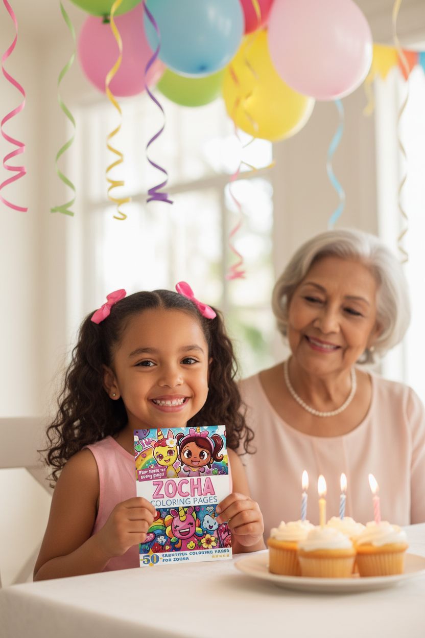 Zocha coloring book in use