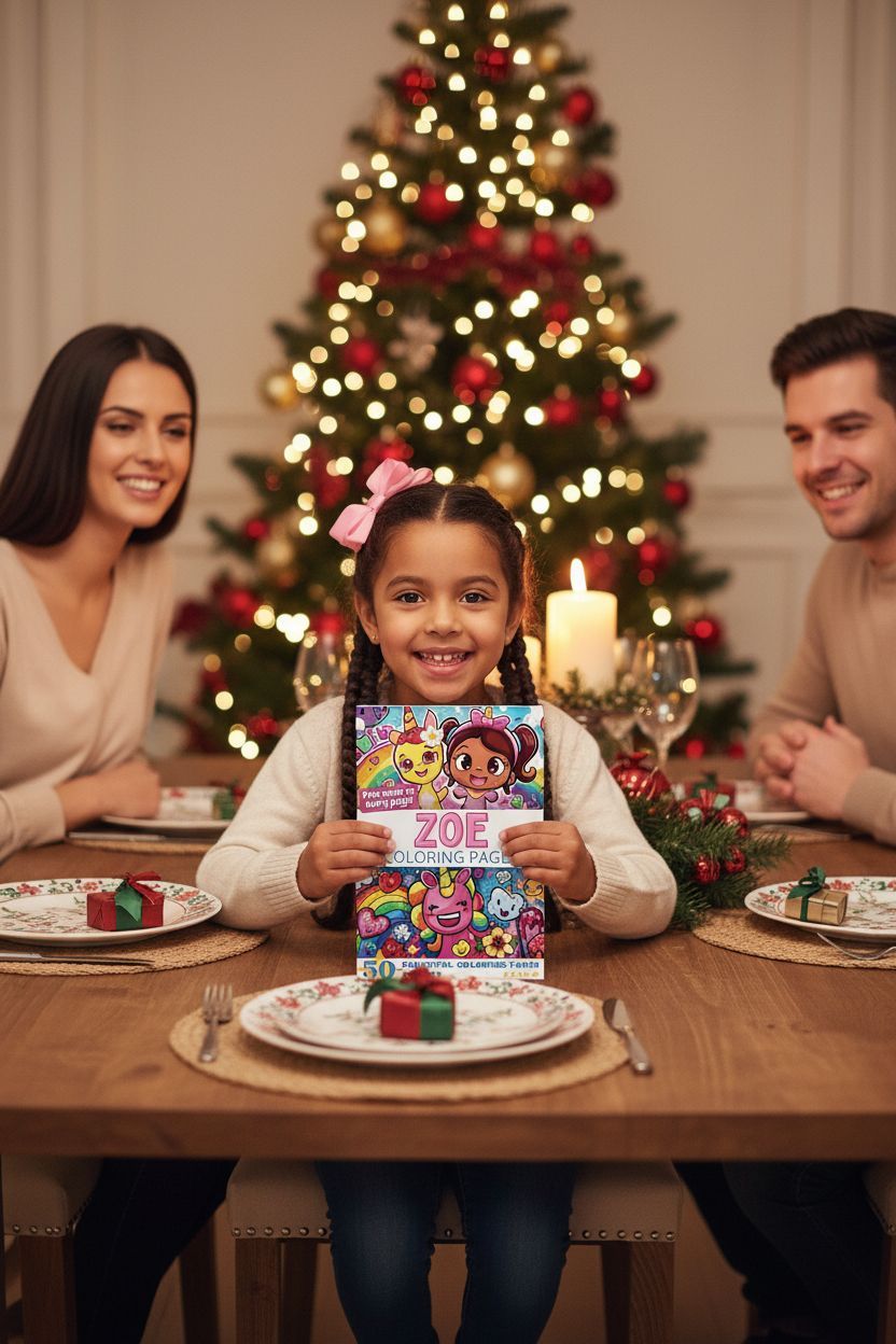 Zoe Christmas coloring pages gift