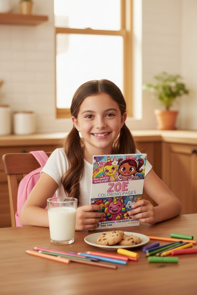 Zoe personal coloring pages