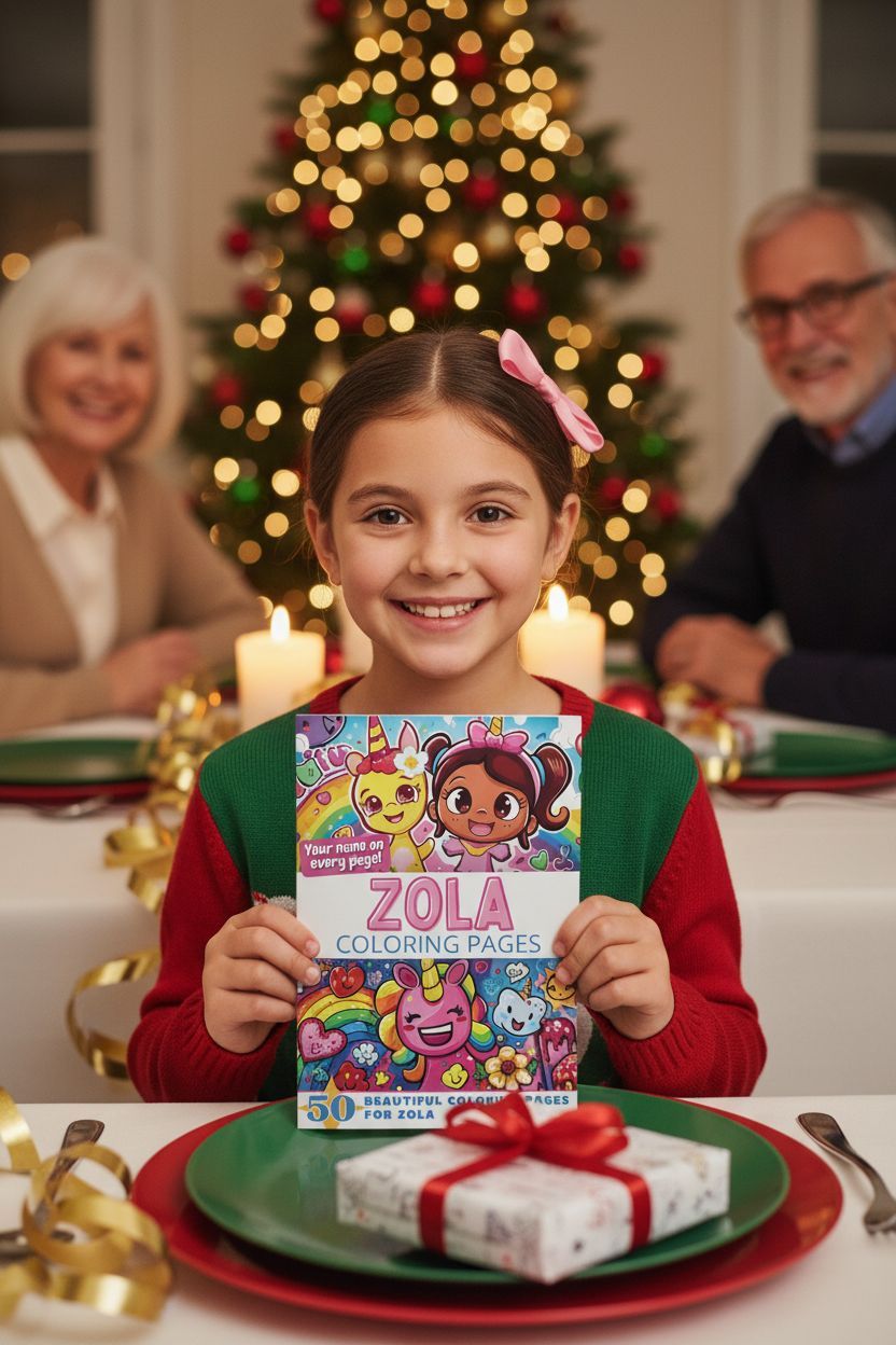 Zola Christmas coloring pages gift
