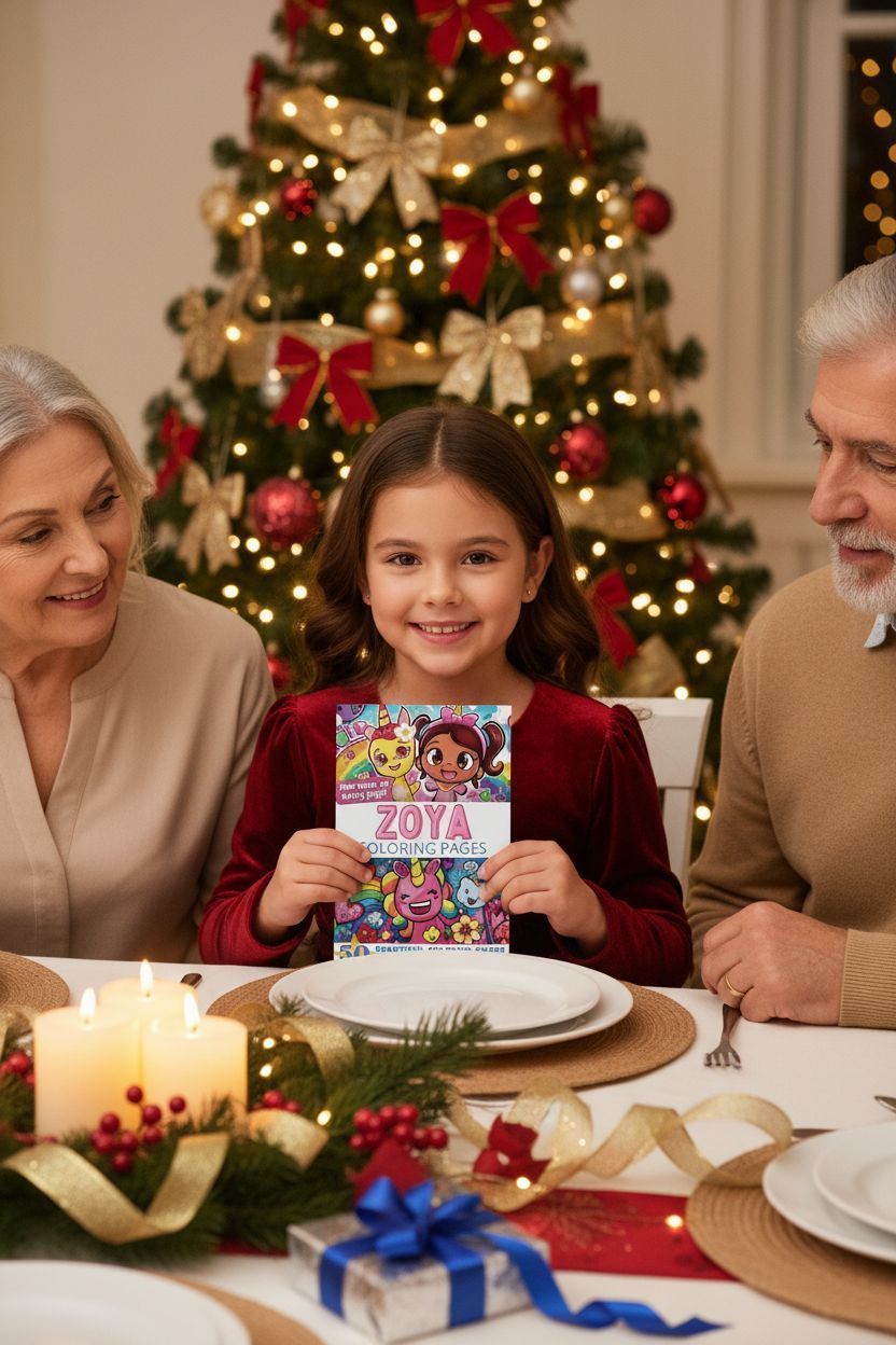 Zoya Christmas coloring pages gift