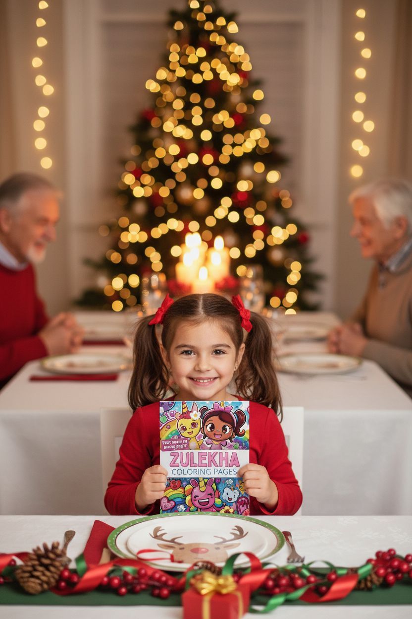 Zulekha Christmas coloring pages gift