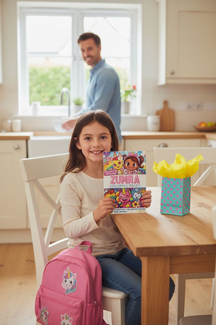Zumra coloring book in use