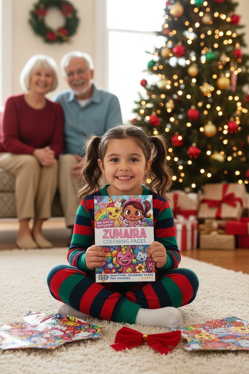 Zunaira Christmas coloring pages gift